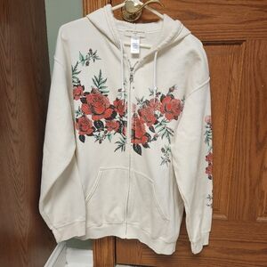 Project Social T Rose Full Zip Hoodie Sweatshirt